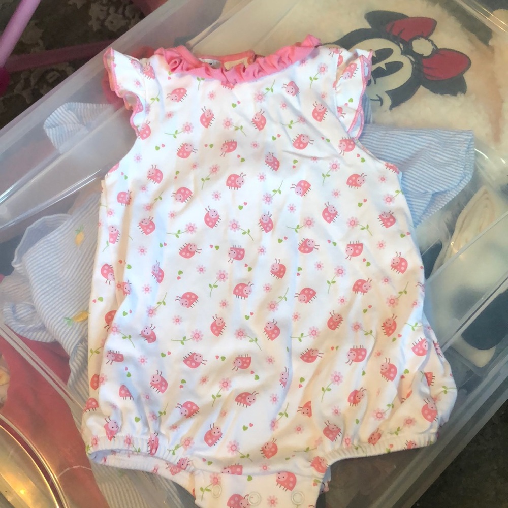 Magnolia Baby Flutter Sleeve Ladybug Bubble